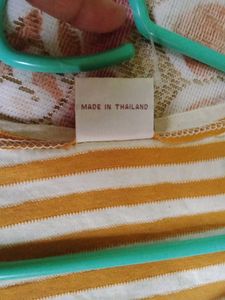 Yellow &amp; White Striped Casual Dress .