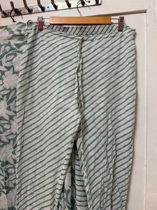 Teal Floral Kurta Set no pant