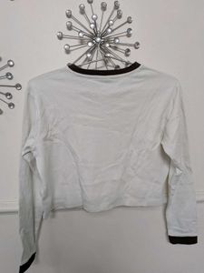 Cute Heart Graphic Cropped Long Sleeve Top