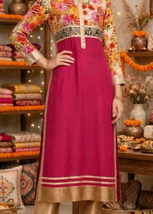 Beautiful Floral Print Kurta Set