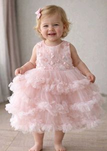 Pink Ruffled Party Dress