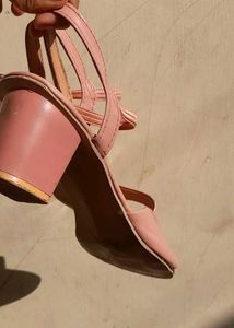 Chic Pink Block Heel Sandals
