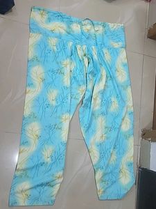 Blue Floral Print Dress Material