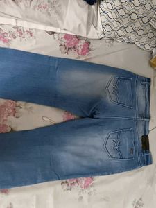 blue faded jeans not used condition brand new