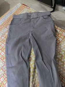 Comfortable Grey Pull-On Pants