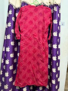 Vibrant Pink Printed Kurta