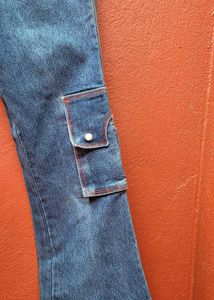 Flared Cargo Jeans