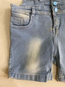 Denim Blue Dungaree with Shorts