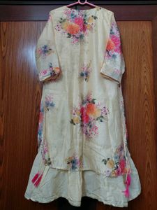 Srishti Size L Creamy yellow Print Kurta