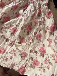 like new Floral Smocked Tiered Midi Dress