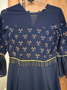Elegant Navy Blue Ethnic Gown