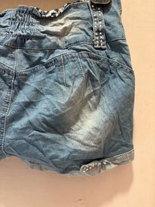 Chic Sparkly Denim Shorts