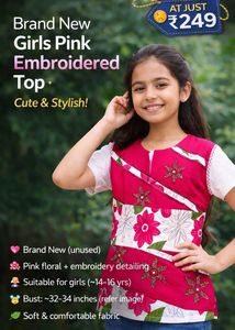 Girls 👚 Cute &amp; Stylish Embroidered Top