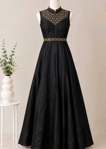 Elegant Black Embellished Gown