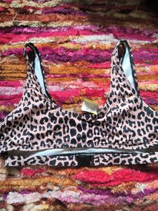 Stylish Leopard Print Bikini Top