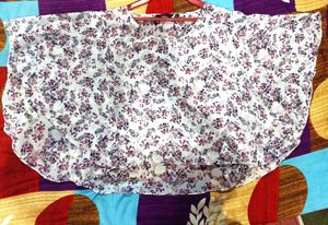 Sheer Floral Print Blouse