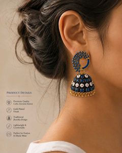 Exquisite Peacock Jhumka Earrings