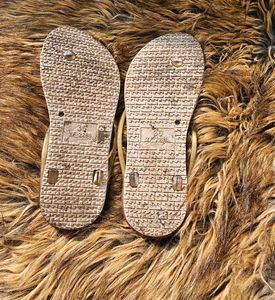 Sparkly Gold Flip-Flops