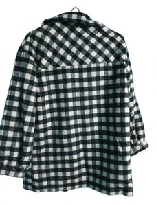 (Dasi sale). Gingham Check Double Breasted Coat