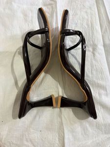 Stylish Brown Patent Heels