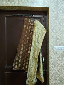 Elegant Brown Kurta  with Dupatta