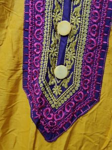 Yellow Embroidered Kurta