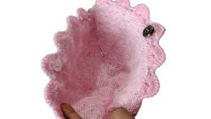 Handmade Pink Seashell Clutch or bag