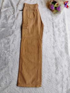 ⭐❤️‍🔥Free Delivery Tan Wide Leg Cargo Pants❤️‍🔥⭐