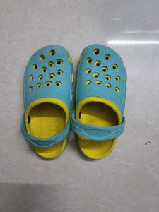Kids Blue & Yellow Clogs