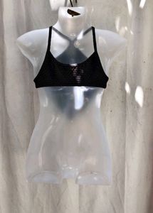 I. Black Halter Neck Cropped Top