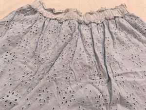 Light Blue Eyelet Shorts