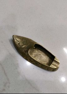 Vintage Brass Shoe Ashtray