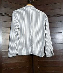 Classic Striped oversized Button-Up Shirt