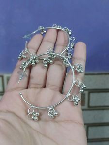 Hina Khan Inspired Silver Hoops