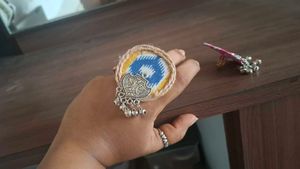 Boho Fabric Earrings with Jhumkas