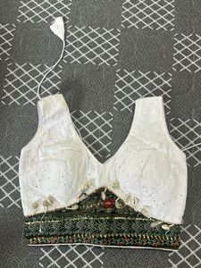 White Sequined Lehenga Choli Set With Dupatta