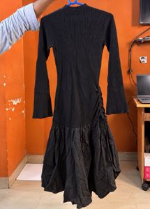 Classy knit dress with flared helm super stylish