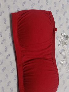 Red Strapless Bra