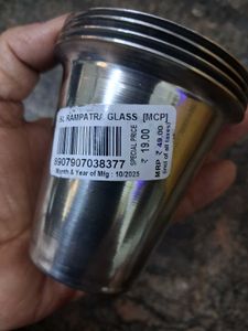 Set of 4 Stainless Steel Glasses