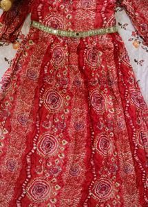 Red Printed Maxi Dress