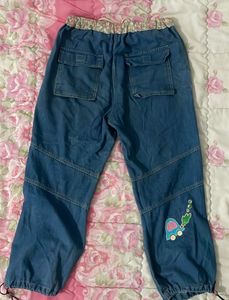 Unique Denim Pants with Fun Patches