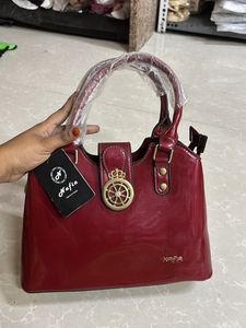 Stylish Red Patent Handbag
