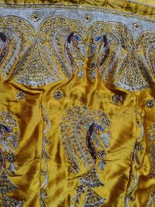 Yellow Embroidered rajasthani poshak