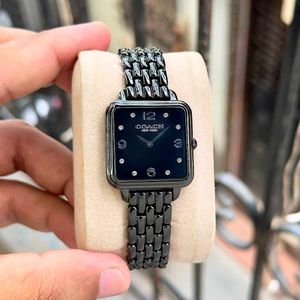 Coach New York Gold Square Dial WatchCass Quartz C