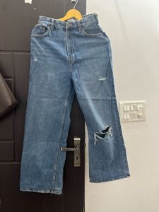 BERSKHA  Ripped Wide-Leg Jeans