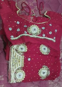 Designer Saree With Stitched Blouse