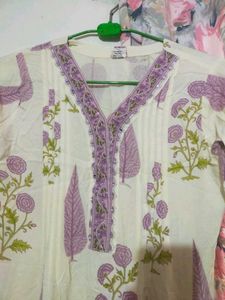 Elegant Floral Print Kurta Set