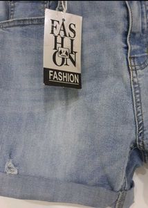 Brand New Light Wash Denim Shorts