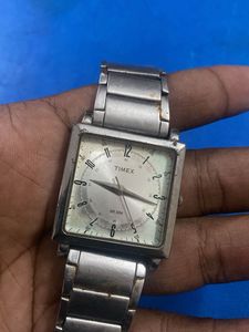 Classic Silver Square Watch