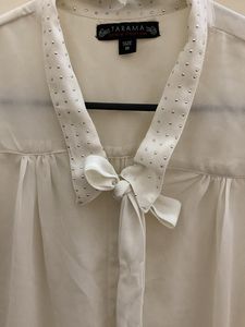 Sheer Top With Collar